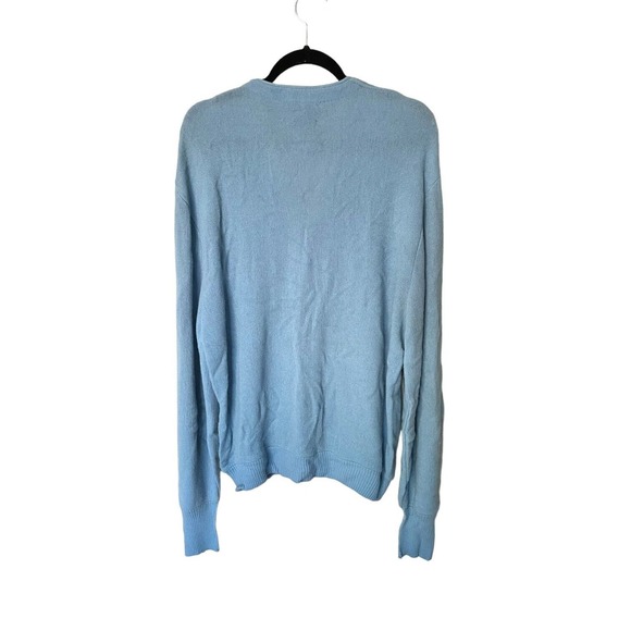 Vintage 60s 70s Blue Arnold Palmer Robert Bruce Wool Cardigan Sweater Cobain LG - Picture 3 of 3